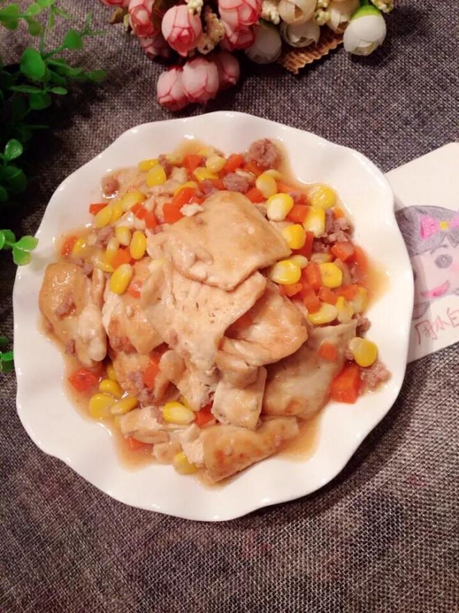彩色肉末豆腐