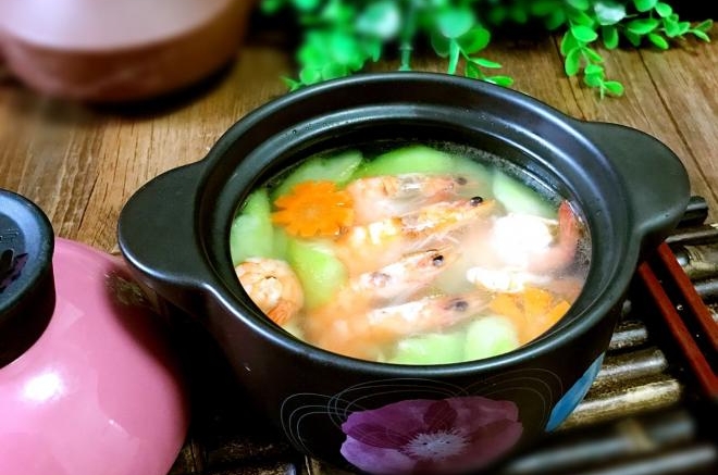 丝瓜虾仁汤