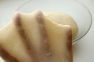 放入室温软化的黄油，再揉一个面团程序，可以拉出膜了。