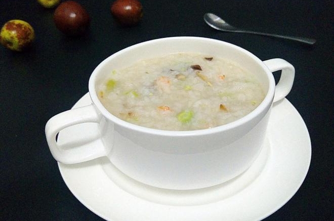 香菇青豆虾仁粥
