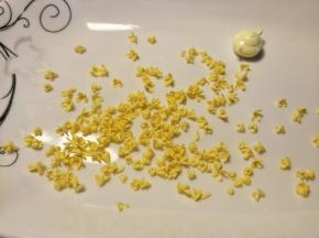 挑去不好的花，以及梗。