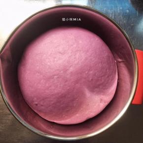 揉好的面团放至盆中，加盖保鲜膜，温暖处进行基础发酵，建议28度发酵一小时