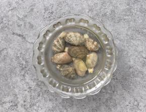 花蛤提前吐沙（加少许油、盐更易吐沙）；放锅里煮至花蛤张开；过下清水控水备用