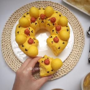 小鸡面包就完成啦，拿去哄小孩吧