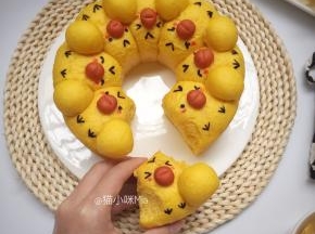 小鸡面包就完成啦，拿去哄小孩吧