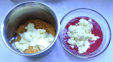 8、加入煮好的奶液，拌匀