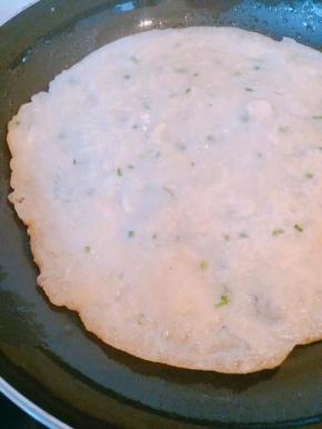 边缘凝固后翻面