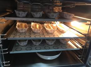 我是做了双倍量，配方是做6个，放入烤箱中，最下层放一盘子热水，进行二发