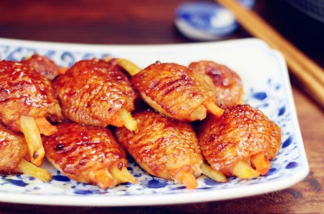 土豆胡萝卜无骨烤翅