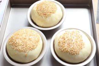 发酵好的面团。