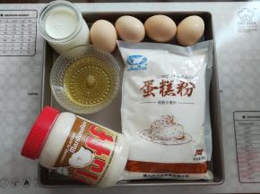 准备好做蛋糕的材料和份量