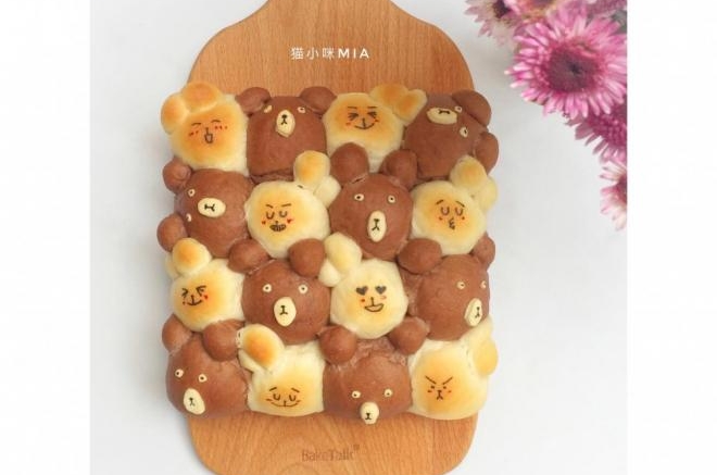 小熊兔子面包