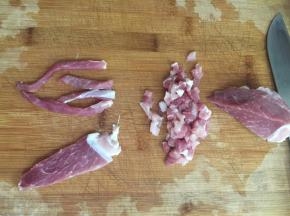 猪肉切丁