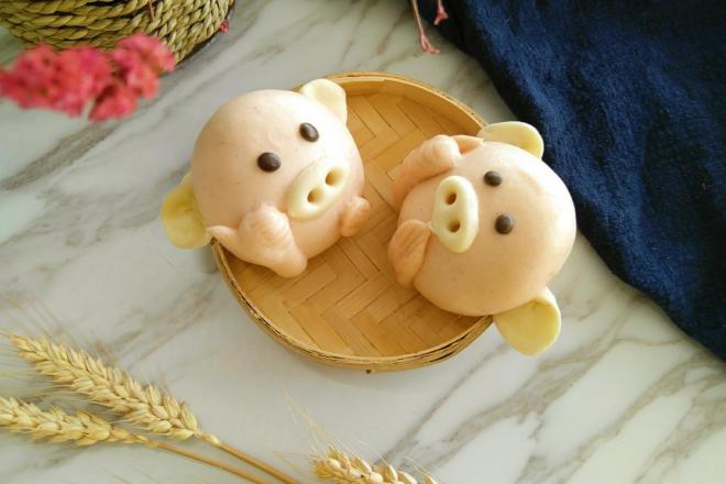 为你点赞的小猪花样馒头