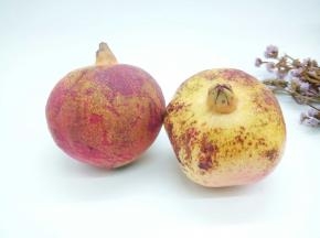 看色泽度，挑选石榴如果发现表皮有黑斑的应该不是很新鲜，要挑选表皮光滑，色泽度较好的，当然一点点的黑斑不影响的。
看皮是否饱满，皮肉紧绷的是新鲜的石榴，比较松弛的就不是很新鲜。


