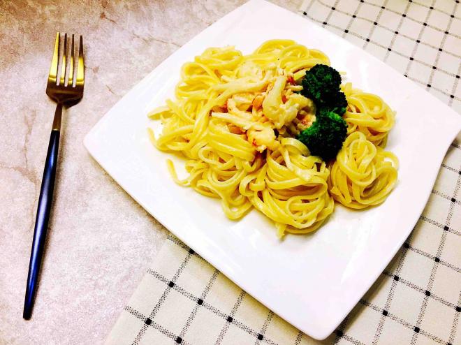 阿根廷红虾奶油意大利面