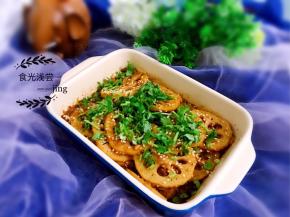 出炉后撒少许香菜，可以开吃了