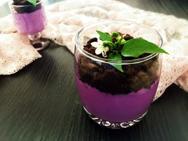 奥利奥紫薯奶热饮