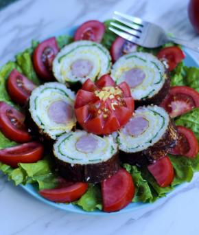 12、中间再放入一个切了花口的西红柿做点缀即可。