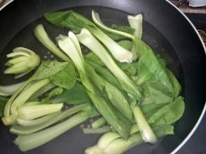 上海青焯水摆盘