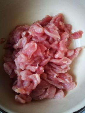 切好的肉丝