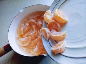 再加入桔子瓣。