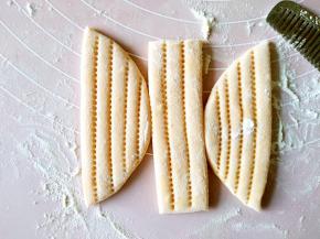 切两刀之后这样摆放好。