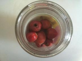 将烫过的山楂放在可密封的容器内