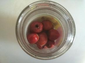 将烫过的山楂放在可密封的容器内