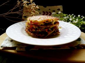 两面各煎2分钟。煎久了可以变脆。时间根据饼的薄厚自己控制。