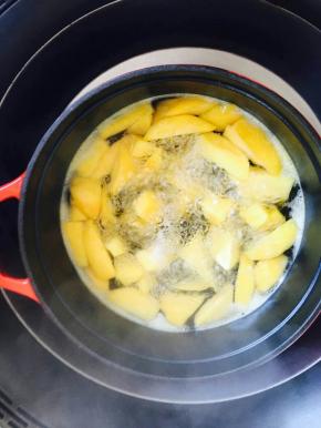 加水大火煮开。