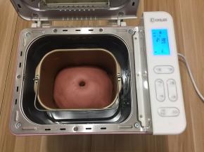 发酵好的面团，用手粘点面粉戳一个洞不回缩就是发酵好了