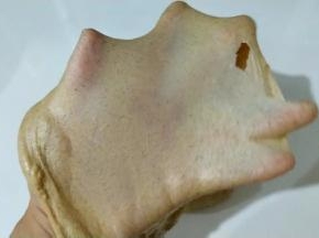 把材料中黄油以外的所有食材混合，揉成光滑的面团。面团揉至粗膜状态加入黄油继续揉至完全阶段，可以拉出薄膜