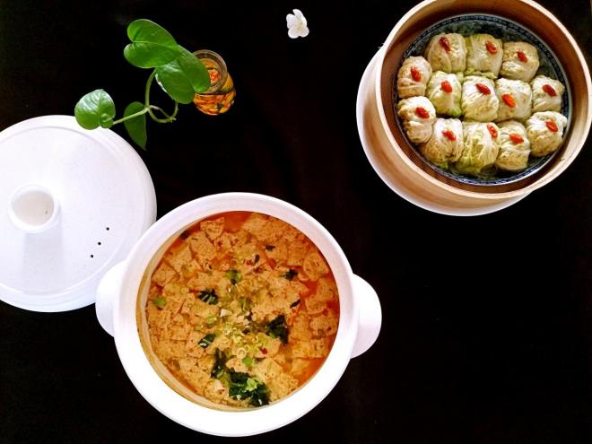 美味一锅出（二）翡翠肉包和酱炖豆腐