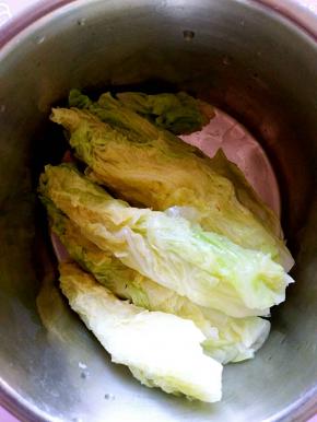 过凉水后挤去水分备用。