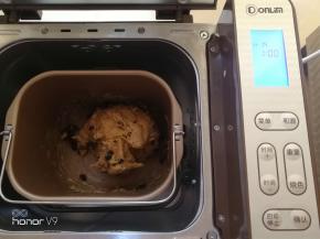 用面包机直接发酵到两倍大。