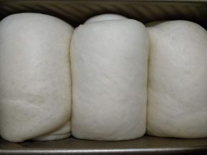 放烤箱二发，旁边放碗热水，发至八分满。