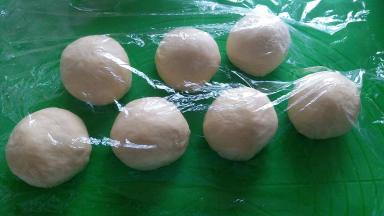 面团均匀的分成七等份