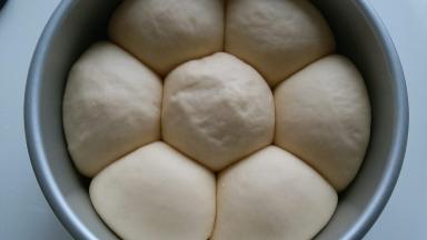 发酵至2倍大取出来，擦干烤箱内的水汽，烤箱160度预热