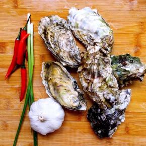 准备所需食材，买回来的生蚝一定要用刷子刷干净