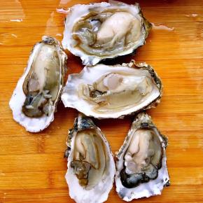 用小刀把生蚝撬开，这一步没有什么特殊的技巧，就是要有耐心并注意安全（原本打算做6个生蚝，结果最后一个怎么都撬不开所以就变5个了）