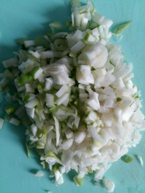 葱白切末。
