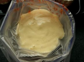 装入裱花袋，为了好入模具，此步可以省略。