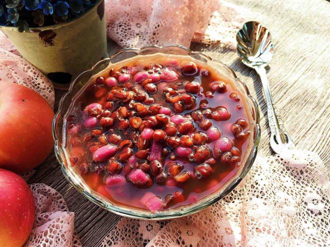 红豆紫薯丸子汤