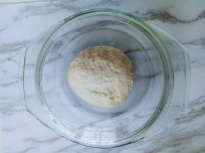 揉成面团，盖上盖子进行发酵。