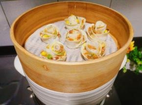 一直接上锅蒸，大火