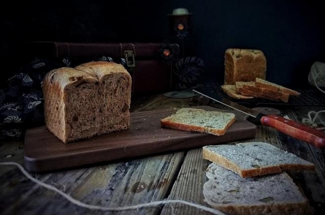 黑麦核桃红糖吐司