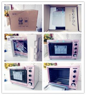 双层厚纸箱包装，两侧定型泡沫固定，托盘烤架等配件固定在机器底部，运输过程中不会移位损坏。