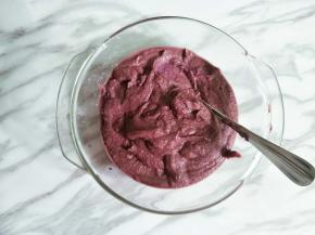 紫薯也加水打成糊糊