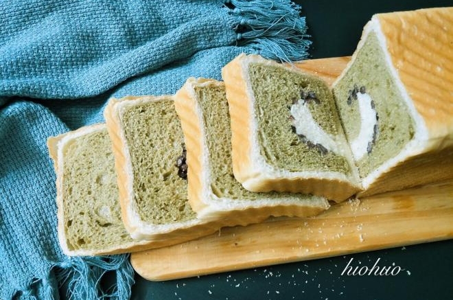 抹茶蜜豆吐司